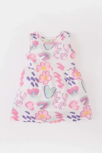 DeFacto Patterned Sleeveless Summer Dress Baby Girl