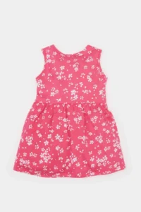 DeFacto Flower Patterned Sleeveless Summer Dress for Baby Girl - Image 3