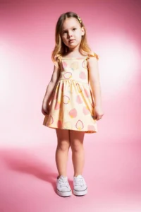 DeFacto Patterned Sleeveless Dress Baby Girl