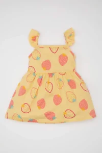 DeFacto Patterned Sleeveless Dress Baby Girl - Image 4