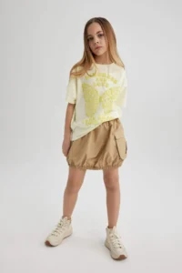 DeFacto Cargo with pocket Poplin Skirt Girls' - Image 4