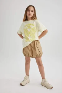 DeFacto Cargo with pocket Poplin Skirt Girls' - Image 5