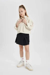 DeFacto Cotton Cargo with pocket Skirt Girls' - Image 5