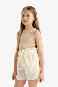 DeFacto with pocket Paperbag Shorts Girls' - Image 4