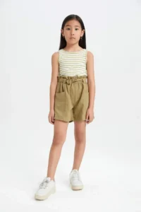 DeFacto with pocket Paperbag Shorts Girls' - Image 4