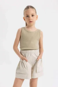 DeFacto Cotton with pocket Shorts Girls' - Image 3