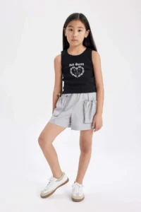 DeFacto Cotton with pocket Shorts Girls' - Image 2