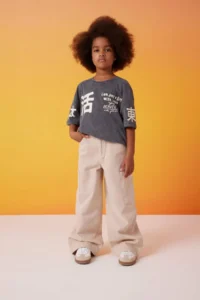 DeFacto Wide Leg Cargo Wide Leg Jean Trousers Girls