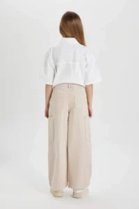 DeFacto Wide Leg Cargo Wide Leg Jean Trousers Girls - Image 8