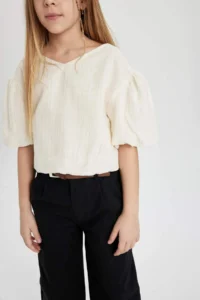 DeFacto Short Sleeve Blouse Girls' - Image 6