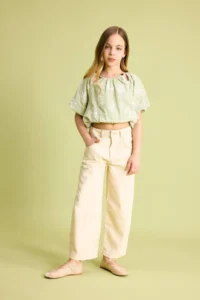 DeFacto Patterned Short Sleeve Blouse Girls' - Image 2