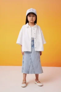 DeFacto Girl's Boxy Fit Cotton Short Sleeve Shirt - Image 2