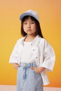 DeFacto Girl's Boxy Fit Cotton Short Sleeve Shirt - Image 3