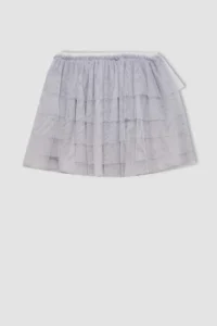 DeFacto Girls' Gray Elastic Waist Tutu Skirt - Image 5