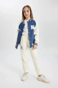 DeFacto Girls' NBA Wordmark Elastic Waist and Leg Pocket Jogger Sweatpants - Image 5