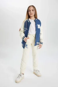 DeFacto Girls' NBA Wordmark Elastic Waist and Leg Pocket Jogger Sweatpants - Image 7