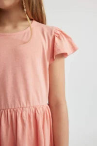 DeFacto Girls' Short Sleeve Penye Dress - Image 4