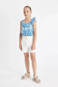DeFacto Patterned Sleeveless Blouse Girls' - Image 2
