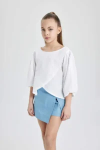 DeFacto Girls' Half Sleeve Blouse - Image 6