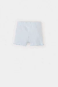 DeFacto Baby Girl Elastic Waist Ribbed Camisole Shorts - Image 4