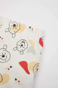 DeFacto Baby Boy Disney Winnie The Pooh Short Sleeve Combed Cotton Pajama Set with Shorts - Image 4