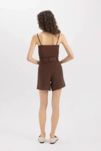 DeFacto High Waist Cropped Linen Blend Shorts - Image 4