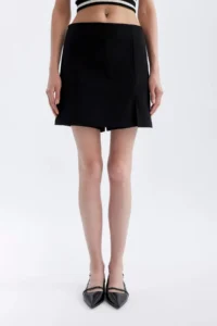 DeFacto Normal Waist Basic Plain Shorts Skirt - Image 5