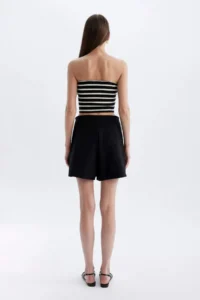 DeFacto Normal Waist Basic Plain Shorts Skirt - Image 7