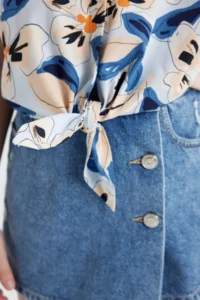 DeFacto Crop Patterned Cotton Short Sleeve Shirt Girl - Image 5