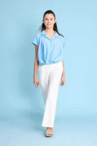 DeFacto Cropped Fit Cotton Short Sleeve Shirt Girl - Image 2