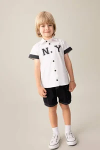 DeFacto Poplin Short Sleeve Shirt Baby Size - Image 3
