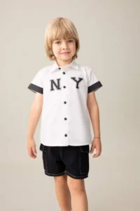 DeFacto Poplin Short Sleeve Shirt Baby Size - Image 4