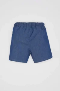 DeFacto Basic Flat Waist Lace-up Jean Shorts for Baby Boy - Image 6