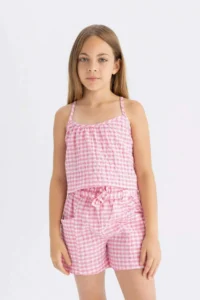 DeFacto Sleeveless Checkered Blouse Girls' - Image 4