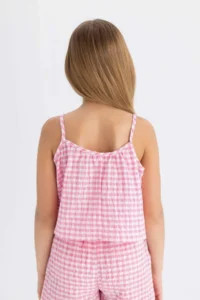 DeFacto Sleeveless Checkered Blouse Girls' - Image 6