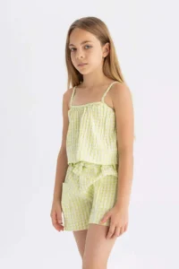 DeFacto Sleeveless Checkered Blouse Girls' - Image 3