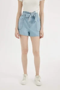 DeFacto Paperbag High Waist Jeans Shorts - Image 5