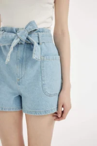 DeFacto Paperbag High Waist Jeans Shorts - Image 6