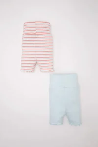 DeFacto Striped Ribbed Camisole 2-Piece Shorts Baby Girl - Image 4