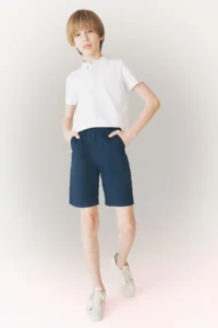 DeFacto Boy's Basic Plain Gabardine Shorts with Pockets - Image 2