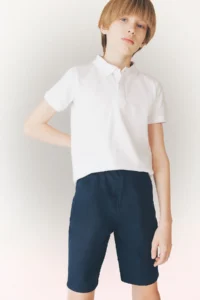 DeFacto Boy's Basic Plain Gabardine Shorts with Pockets - Image 3