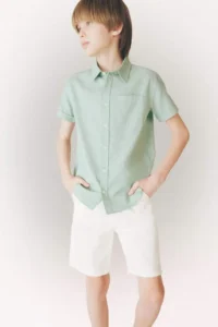 DeFacto Boy's Basic Plain Gabardine Shorts with Pockets - Image 3