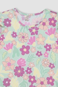 DeFacto Girls' Half Sleeve Floral Dress - Image 7