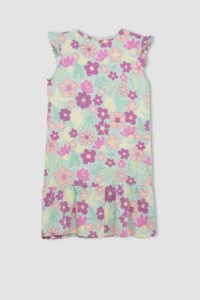 DeFacto Girls' Half Sleeve Floral Dress - Image 8