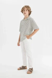 DeFacto Boy's Standard Leg Linen Look Trousers - Image 2