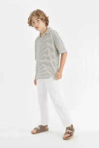 DeFacto Boy's Standard Leg Linen Look Trousers - Image 3