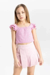 DeFacto Patterned Blouse Girls' - Image 3