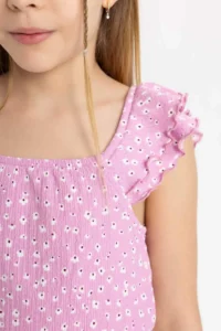 DeFacto Patterned Blouse Girls' - Image 4