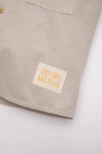 DeFacto Short Sleeve Basic Plain Shirt with Woven Label Baby Boy - Image 3