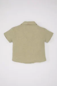 DeFacto Baby Boy Open Collar Muslin Short Sleeve Shirt - Image 8